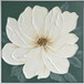 Ivory Bloom I Hand-Painted Canvas In Frame - Green / Ivory