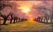 Blush Orchard Hand-Embellished Canvas In Frame - Pink / Gold