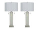 Radiant Glow Iridescent Glass & Metal Table Lamp (Set of 2) - Irradescent / Polished Nickel