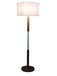 Golden Brilliance Metal & Seeded Crystal Floor Lamp With Night Light - Matte Golden Bronze