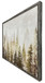 Fogbound Pines Hand-Embellished Canvas In Frame - Gray / Brown