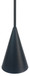 Conical Oasis Metal Floor Lamp - Matte Black / White