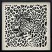Shadow Leopard Puff Printed Canvas In Frame - Black / Ivory