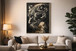 Midnight Prowl Hand-Embellished Canvas With Foil In Frame - Black / Ivory