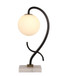 Lunar Loop Metal & Marble Accent Lamp (Set of 2) - Matte Black / White
