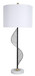 Spiral Radiance II Metal & Marble Table Lamp (Set of 2) - Matte Black / White