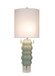 Oceanic Wave Glass & Crystal Table Lamp (Set of 2) - Mist Blue / Clear Crystal
