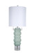 Oceanic Wave Glass & Crystal Table Lamp (Set of 2) - Mist Blue / Clear Crystal