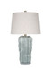 Wave Crest Ceramic & Frosted Crystal Table Lamp (Set of 2) - Glacier Blue / Frosted Crystal