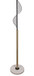 Spiral Radiance I Metal & Marble Floor Lamp - Matte Black / Soft Gold