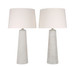 Mystic Frost Glass Table Lamp With Night Light (Set of 2) - Frosted Glass / Frosted Crystal