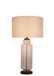 Lumina Ripple Ribbed Glass & Metal Table Lamp (Set of 2) - Clear Glass With Gold Flecks / Oil Bronze