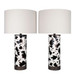 Painted Plains PU Leather & Metal Table Lamp (Set of 2) - Cowhide / Oil Rubbed Bronze
