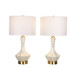 Crystal Shell Capiz Shell & Metal Table Lamp (Set of 2) - White Shell / Soft Gold