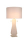 Faceted Frost Art Glass & Frosted Crystal Table Lamp (Set of 2) - Frosted Art Glass / Frosted Crystal