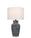 Textured Aura Textured Ceramic Table Lamp (Set of 2) - Textured Black And White Ceramic