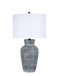 Textured Aura Textured Ceramic Table Lamp (Set of 2) - Textured Black And White Ceramic