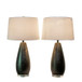 Obsidian Drift Concrete & Crystal Table Lamp (Set of 2) - Black Grain Concrete / Clear Crystal