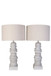 Sculpted Drift Resin Table Lamp (Set of 2) - Distessed White