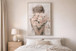 Roses Embrace Hand-Embellished Canvas In Frame - Blush / Ivory