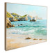 Coastal Daybreak I Hand-Embellished Canvas In Frame - Aqua / Beige