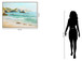 Coastal Daybreak I Hand-Embellished Canvas In Frame - Aqua / Beige