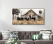 Barnside Watch Hand-Embellished Canvas In Frame - Brown / Black