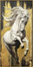 Ivory Ascent Hand-Embellished 3D Canvas In Frame - Gold / Brown