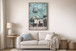 Cove Reverie II Hand-Embellished Canvas In Frame - Aqua / White