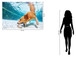Poolside Retriever Tempered Glass - Blue / White