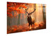 Autumn Stag Tempered Glass - Amber / Red