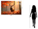 Autumn Stag Tempered Glass - Amber / Red