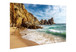Golden Shoreline Tempered Glass - Blue / Brown