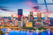 Steel City Glow Tempered Glass With Foil - Blue / Pink