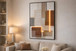 Luminous Grid I Hand-Embellished LED Canvas In Frame - Brown / Ivory