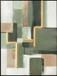 Luminous Grid I Hand-Embellished LED Canvas In Frame - Sage / Ivory