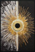 Solar Divide I Hand-Embellished LED Canvas In Frame - Black / White