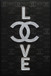 Noir Love Hand-Embellished LED Canvas In Frame - Black / Silver
