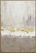 Gilded Strata Hand-Painted Canvas In Frame - Ivory / Taupe