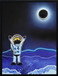 Shoot For The Stars By Joy Hernandez Hand-Embellished LED Canvas In Frame - Black / Blue