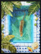 Poolside Prowl Hand-Embellished LED Canvas In Frame - Green / Blue