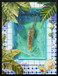 Poolside Prowl Hand-Embellished LED Canvas In Frame - Green / Blue
