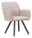 Sieve - Swivel Dining Chair (Set of 2) - Beige / Black