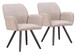 Sieve - Swivel Dining Chair (Set of 2) - Beige / Black