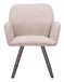 Sieve - Swivel Dining Chair (Set of 2) - Beige / Black