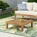 Mythical - Square Outdoor Coffee Table With Frame And Slat Top - Teak