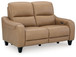 Mosswell - Power Reclining Loveseat With Adj Headrest - Toffee