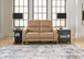 Mosswell - Power Reclining Loveseat With Adj Headrest - Toffee