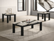 Ivy Brown Faux Marble Cocktail Table Set 4170SET-BMBL by Crown Mark