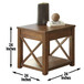 Lenka - 3 Piece Table Set - Brown